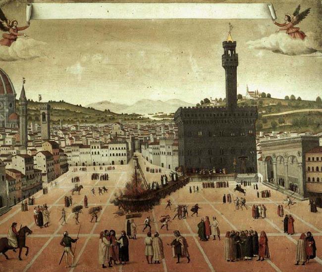 unknow artist Execution of Savonarola on the Piazza della Signoria China oil painting art